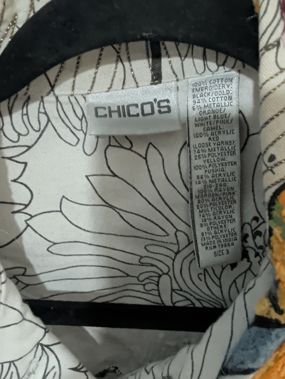 Jacket Embroidered Buttoned Down - Picture 3 of 4